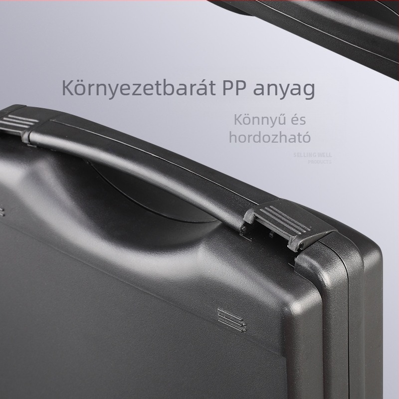 Műanyag szerszámos doboz – hordozható, többfunkciós szerszám-tároló, teherbírás 5 kg