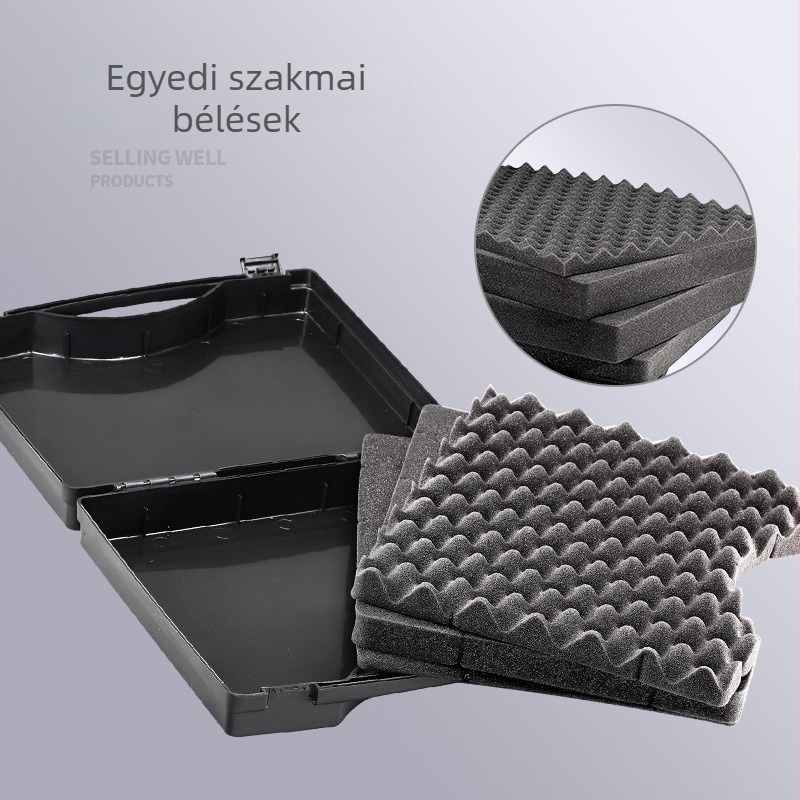 Műanyag szerszámos doboz – hordozható, többfunkciós szerszám-tároló, teherbírás 5 kg