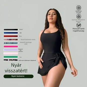 Energy Női egyrészes fürdőruha melltartóbetéttel, hátrész nélkül, gyorsan szárad, magas rugalmasság