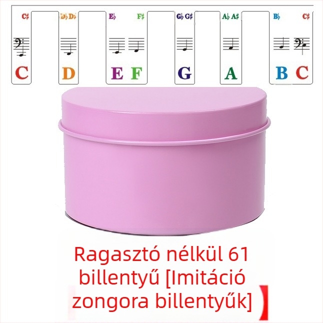 Zongora matricák - Modell QT-0918, PVC anyag, csomagolás: kerek fémdoboz, Márka Chuanmei