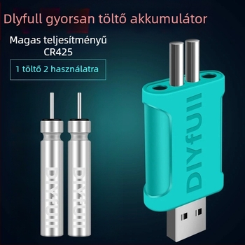 Danny Fu LIR425 Újratölthető Akkumulátor és Töltő Készlet Éjszakai Horgászathoz Világító Elektronikus Úszóval