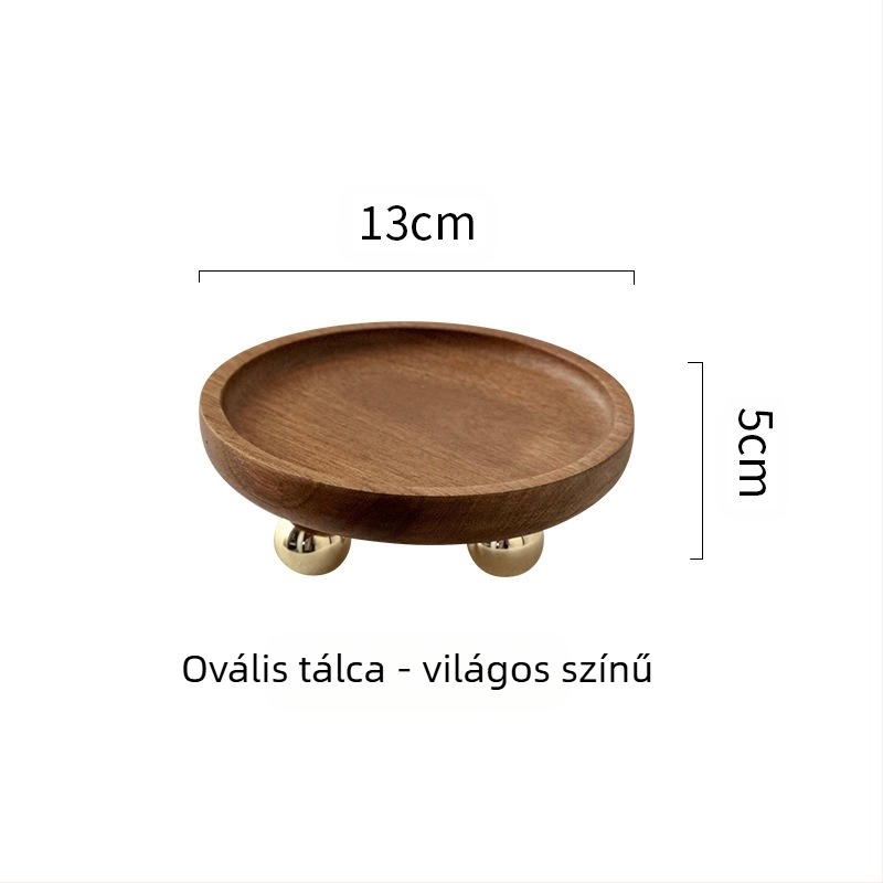 Fából készült kerek tál aromaterápiához, kulcs tároláshoz és desszert tálhoz – Modern egyszerű stílus, logó nyomtatás és testreszabás elérhető, ideális szállodákhoz, kávézókhoz és teázókhoz