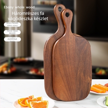 Akáciafa nyelű vágódeszka – antik stílusú, többfunkciós konyhai vágódeszka pizza, steak, gyümölcs és kenyér számára
