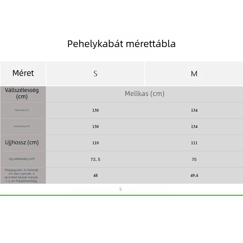 Női pehelykabát (töltet: fehér lud pehely; pehelytartalom: 51–55%; vastag; anyag: spandex)