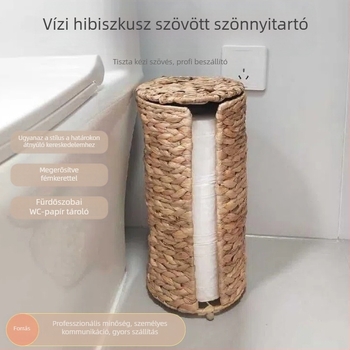 Tárolókosár Water Hyacinth rostból, Hongtu Crafts, modern minimalist stílus, fehérnemű, irodai kellékek, gyümölcsök, táskák, könyvek