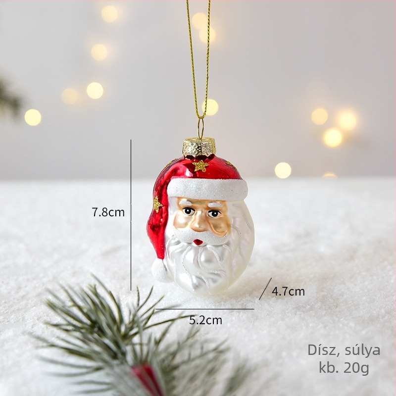 Nuchi üveg karácsonyi dísz készlet, színes gömbös függő díszek a karácsonyfára