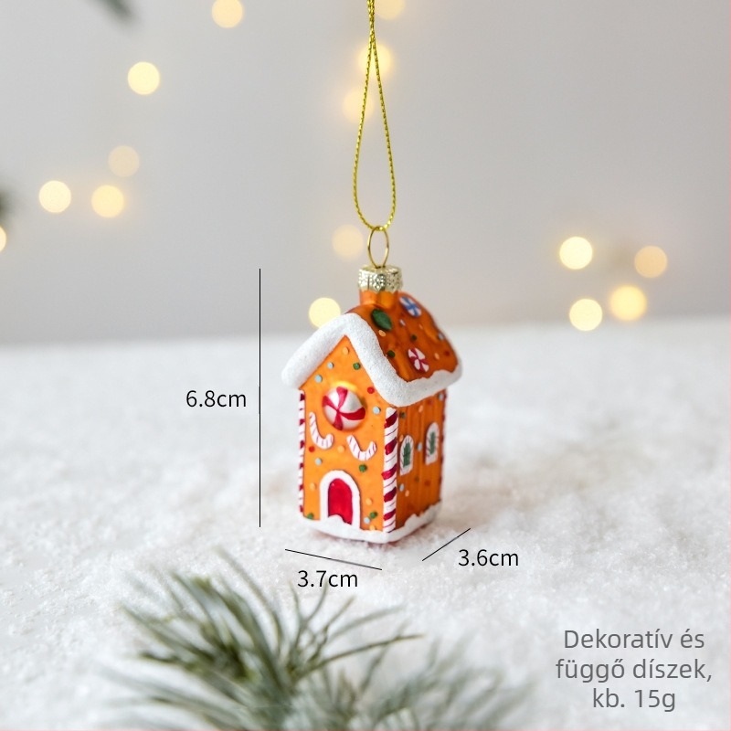 Nuchi üveg karácsonyi dísz készlet, színes gömbös függő díszek a karácsonyfára