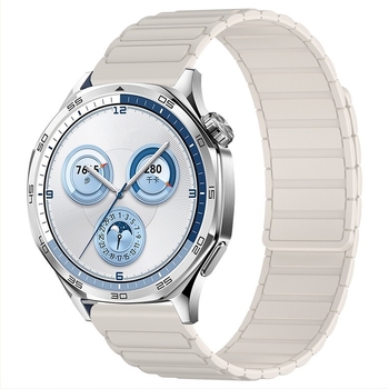 22 mm-es szilikon mágneses óraszíj, kompatibil Huawei GT3/GT4/GT5 és Samsung Watch, háromgömbös dizájn