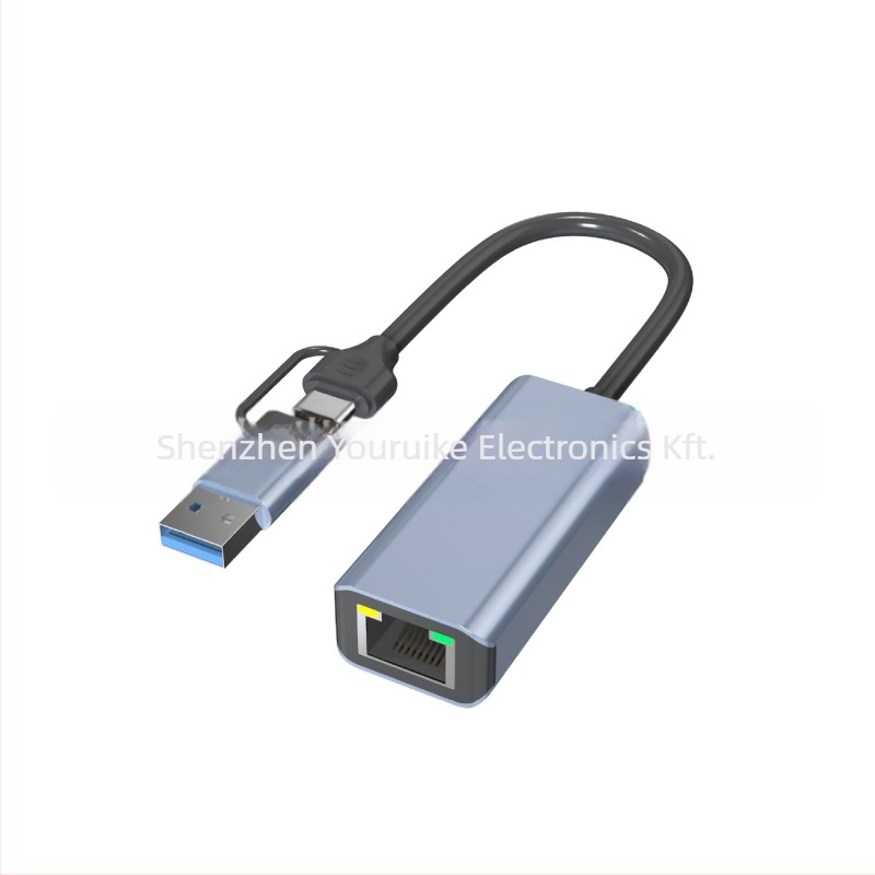 USB-C/USB 3.0 RJ-45 Gigabit Ethernet adapter – illesztőprogram nélkül, 10/100/1000 Mbps