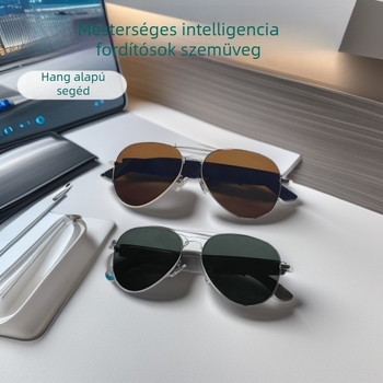 Okos szemüveg F18: Bluetooth hívások, zene és AI fordítás (Modell F18; Akkumulátor 55mAh+55mAh; Anyag ABS+PC+Metal; Vezeték nélküli távolság 5–10 m; iOS/Android kompatibil)