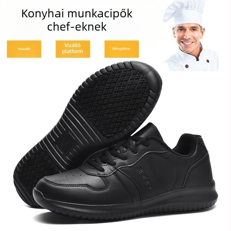 Éttermi konyhai munkacipő, EVA anyag, csúszásmentes, vízálló, olajálló, lélegző
