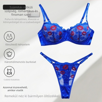 Melltartó szett: 3/4 kosár, Középkosár Formázott, Rögzített Dupla Pántok, Hátul Egy Sor Kapocs és Szemek, Push-Up
