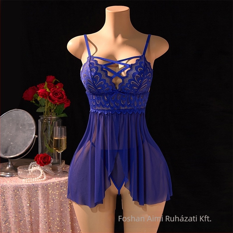 Spagetti vállú ujjatlan slip dress hálóing szett, átlátszó design, poliészter 90–95%, ultra vékony anyag 81–100 g/m²