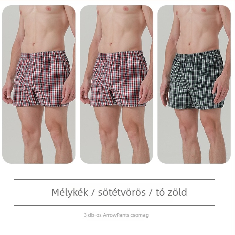 Férfi pamut boxeralsó, középmagas derekú, ágyéki része több mint 95% pamut, tavaszra