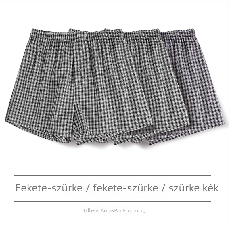 Férfi pamut boxeralsó, középmagas derekú, ágyéki része több mint 95% pamut, tavaszra