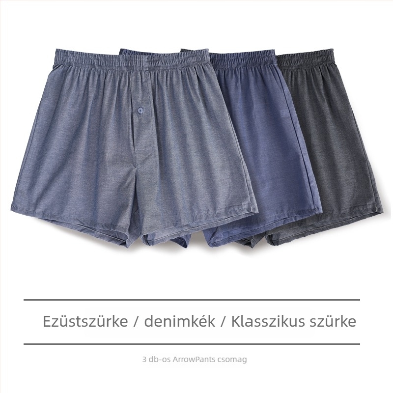 Férfi pamut boxeralsó, középmagas derekú, ágyéki része több mint 95% pamut, tavaszra