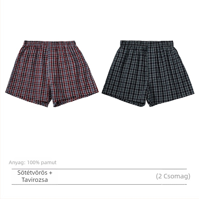 Férfi pamut boxeralsó, középmagas derekú, ágyéki része több mint 95% pamut, tavaszra