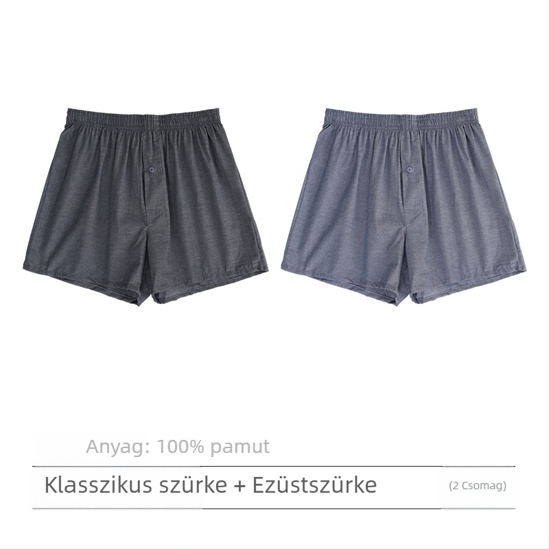 Férfi pamut boxeralsó, középmagas derekú, ágyéki része több mint 95% pamut, tavaszra