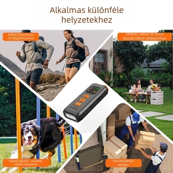 Ultrahangos Kutyatréner Kettős Fejű, Hordozható, Újratölthető, ABS