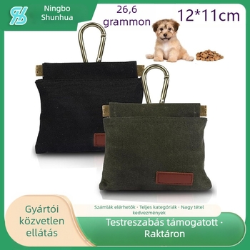 Kutyatréning jutalomzacskó és kutyaeledel-tároló derék táska, viaszos vászon, vízálló, kapacitás 50, márka You Weite
