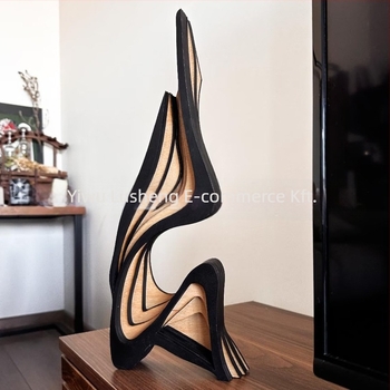 Fa 3D görbült művészeti díszek otthoni dekorációhoz, szabálytalan alakú műalkotás (Anyag: Poplar; Termékkód: Curve art ornaments; Kategória: Dísztárgyak; Anyagtípus: Fa)