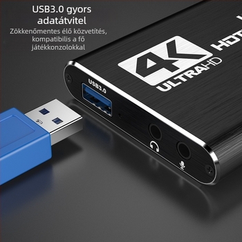 HANCHUANG USB 3.0 HDMI Loop-Out 4K felvételi kártya HC-1407 (Csip 2131, Gyártó: MS)