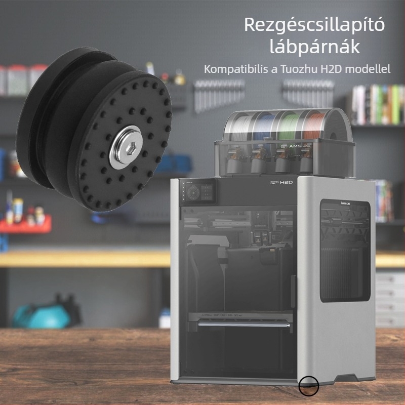 H2D Upgradált csillapító lábbetétek 3D nyomtatóhoz, rezgéscsillapítás, energiaelnyelés, rezgések csökkentése, csendes, csúszásmentes