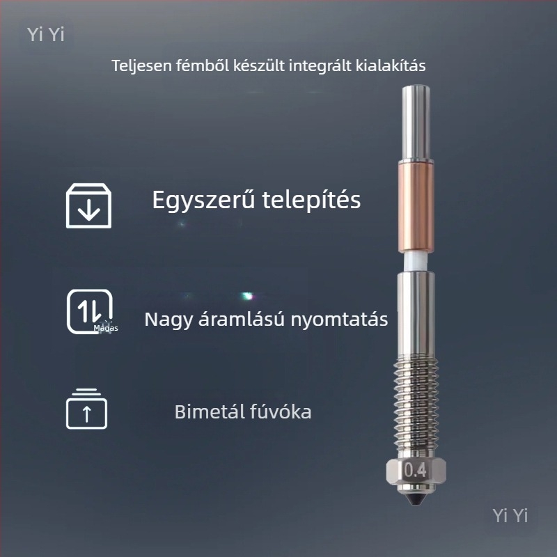 Bi-metál acél bevonat fúvóka 3D nyomtatóhoz, Qidi Plus4