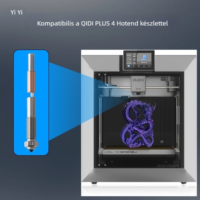 Bi-metál acél bevonat fúvóka 3D nyomtatóhoz, Qidi Plus4