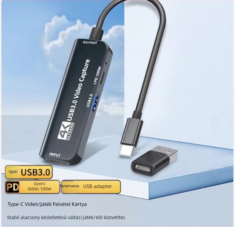ORIGHT MS2130 USB 3.0 Type-C videó rögzítő kártya töltéssel, OEM feldolgozás