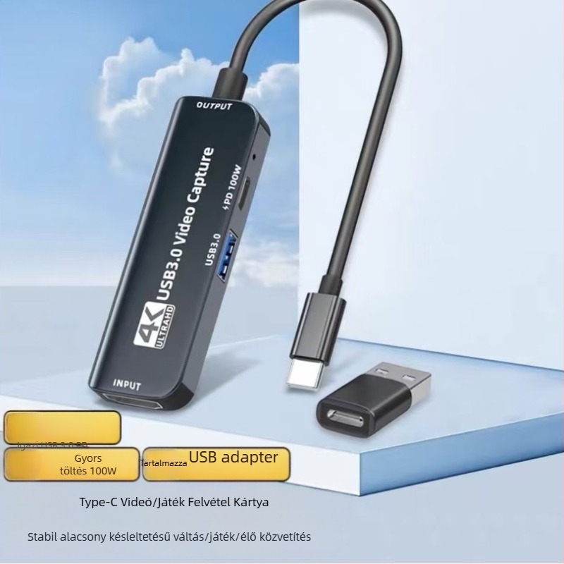 ORIGHT MS2130 USB 3.0 Type-C videó rögzítő kártya töltéssel, OEM feldolgozás