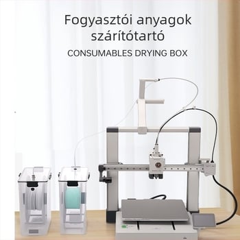 3D nyomtató fogyóanyagok szárító doboza PLA (1 kg) és PETG – por- és nedvességálló zárt tároló