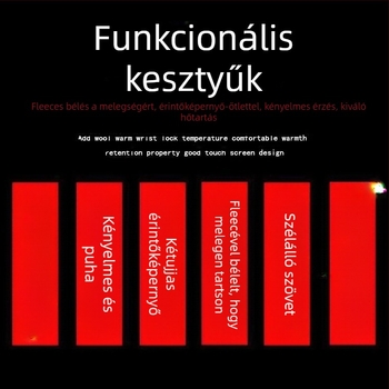 Unisex felnőtt síkesztyűk – műbőr és poliészter