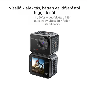 Mini01 4K kültéri vízálló actionkamera, IP68, 4K60fps, 1.54in LCD, WiFi távvezérlő, 980mAh akkumulátor