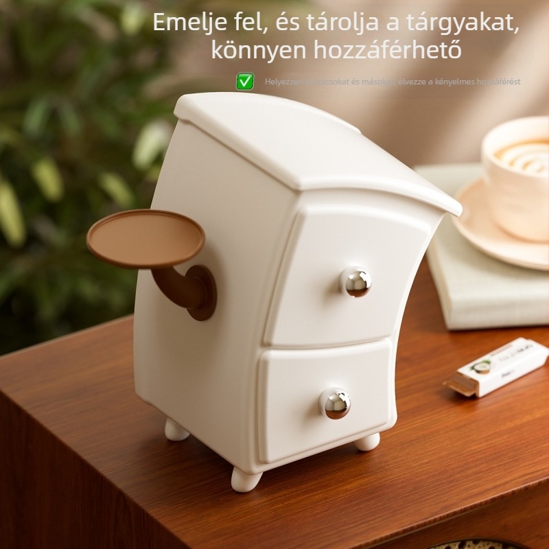Retro stílusú tároló ékszerekhez és kozmetikához rekeszekkel — Dedidun YB2229, anyag HIPS+PP, logó nyomtatás, 2025-ös bevezetés