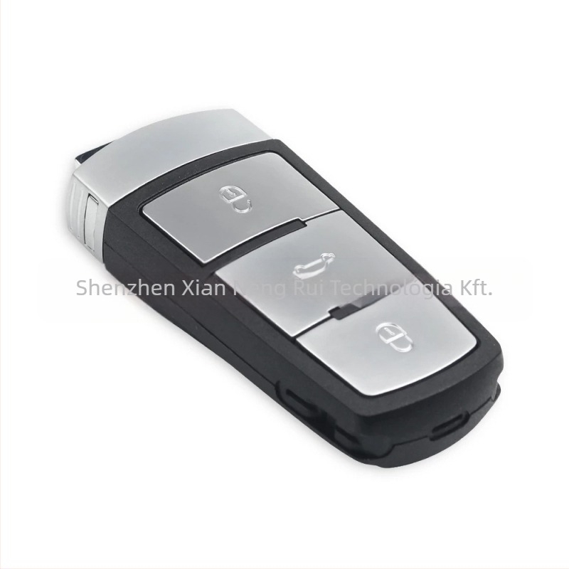 Volkswagen autó távirányító kulcs, 3 gomb, 433 MHz, ID46 chip, ABS ház