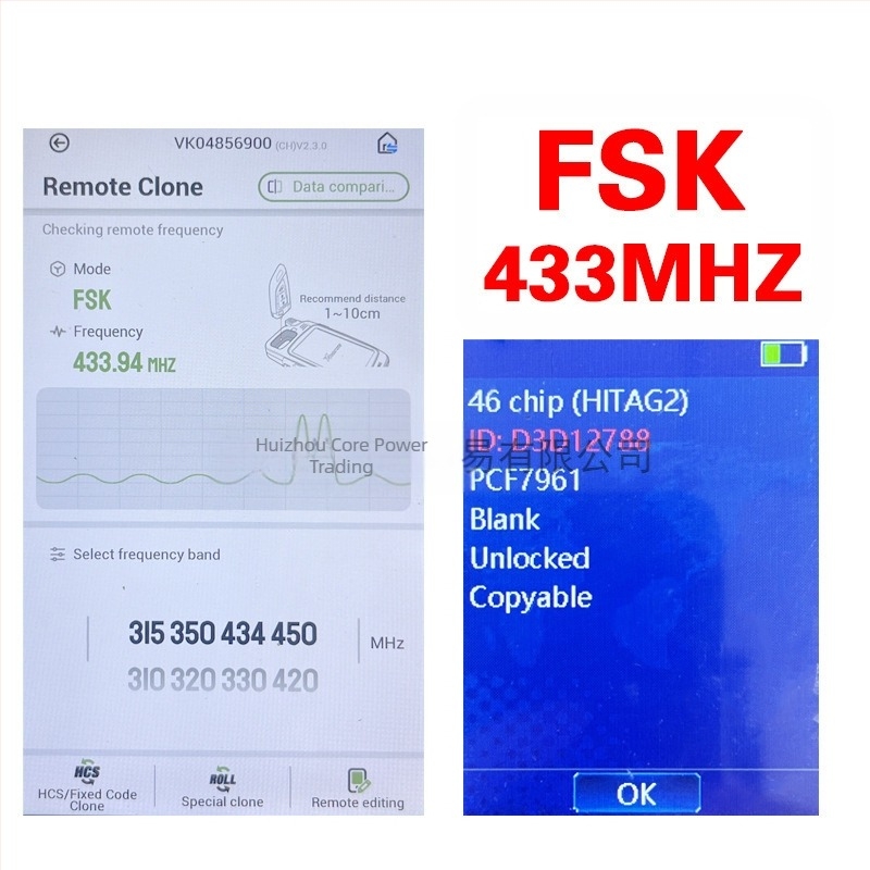 Citroën Logo 2/3 gombos összecsukható kulcs VA2/HU83 CE0536 434MHz ID46
