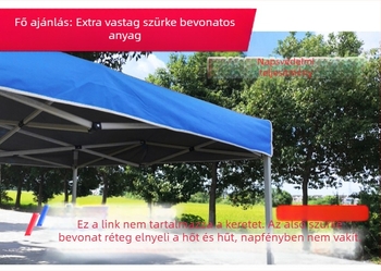 Kültéri vastag reklám sátorhoz való ponyva, gyors felállítás, kétkamrás felépítés, kamuflázs stílus