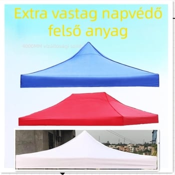 Kültéri vastag reklám sátorhoz való ponyva, gyors felállítás, kétkamrás felépítés, kamuflázs stílus