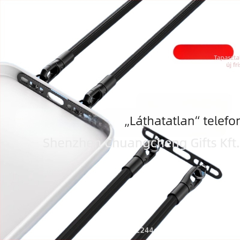 Mobiltelefon nyakpánt, poliészter, fém csattal, kézzel készült, uniszex