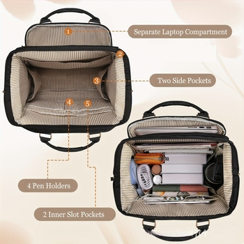 Hátizsák laptophoz – Valódi bőr, Top Grain marhabőr, 20–35L, Retro stílus, Szabadidős utazásokhoz