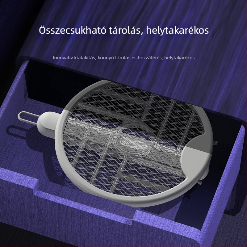 Összecsukható elektromos szúnyogcsapó UV-fényes csapdával, USB-töltésű, MX05 modell, 5V, 800mAh, beltéri és kültéri használatra