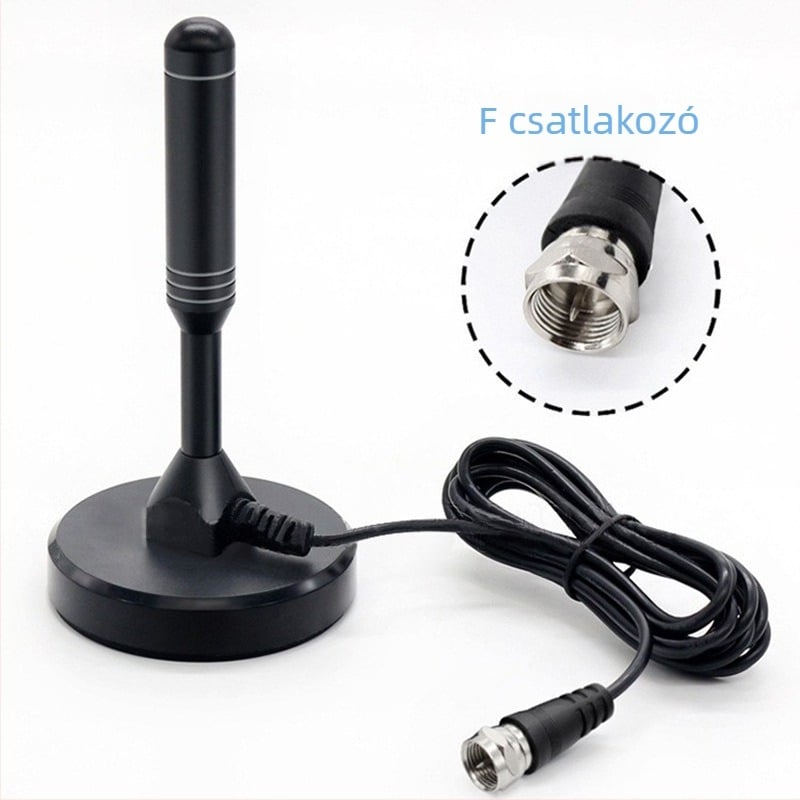 chauwei Passzív Digitális TV Antenna tapadókoronggal otthonra és autóba, HDTV DTMB DVB-T ISDB, F-típusú férfi csatlakozó