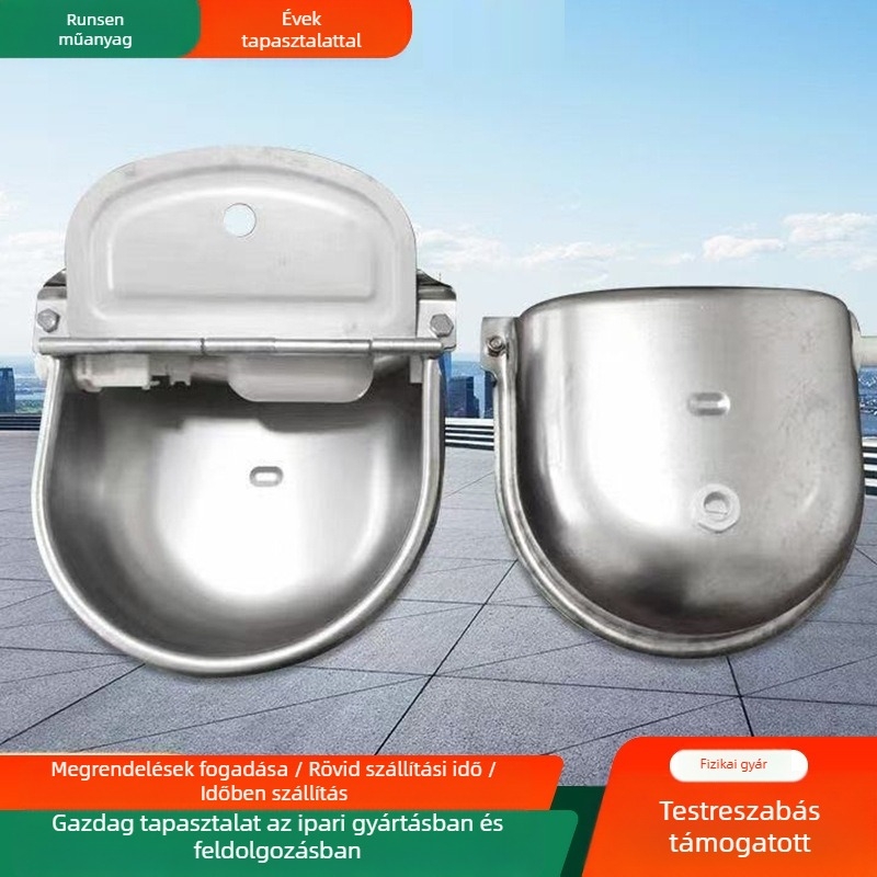 Automata rozsdamentes acél itatóedény teheneknek, lovaknak és más állatoknak, lebegő golyóval (304 rozsdamentes acél)