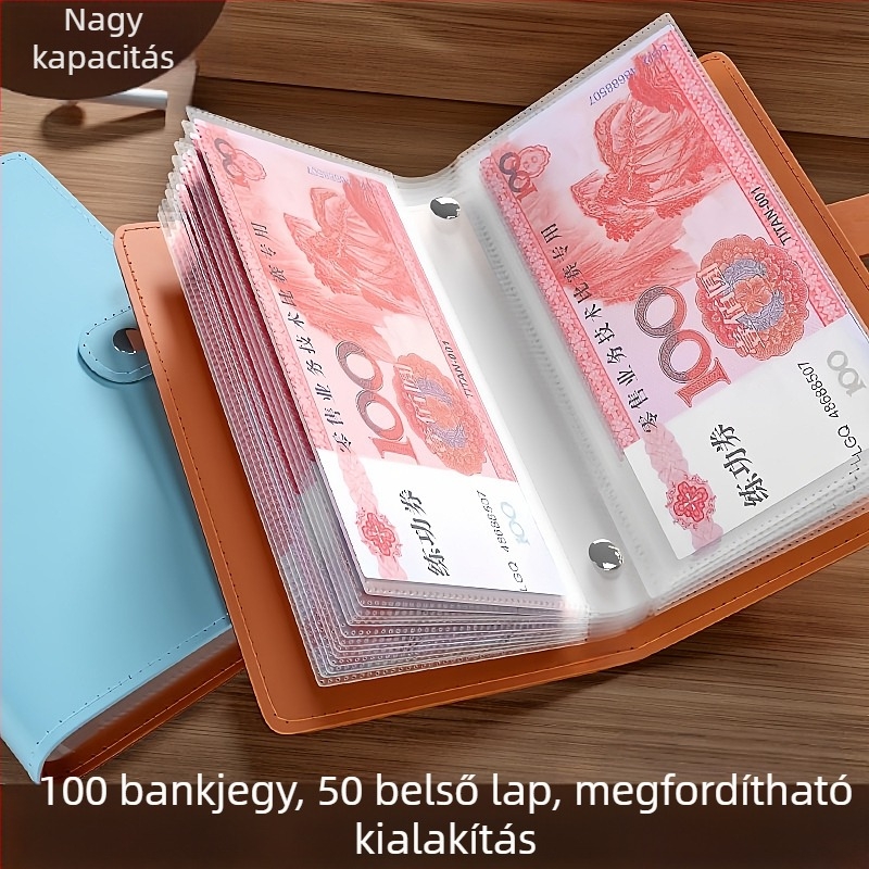 Pénztárca-gyűjtő szervező PU bőrrel, PVC bélés, vízálló, uniszex, városi minimalista stílus, mindennapi használat