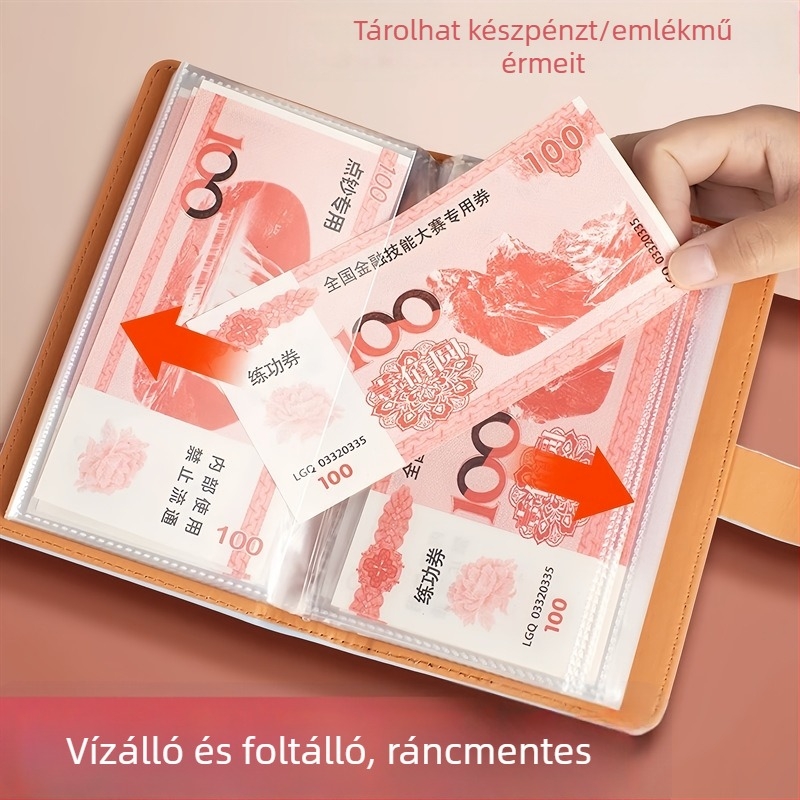 Pénztárca-gyűjtő szervező PU bőrrel, PVC bélés, vízálló, uniszex, városi minimalista stílus, mindennapi használat