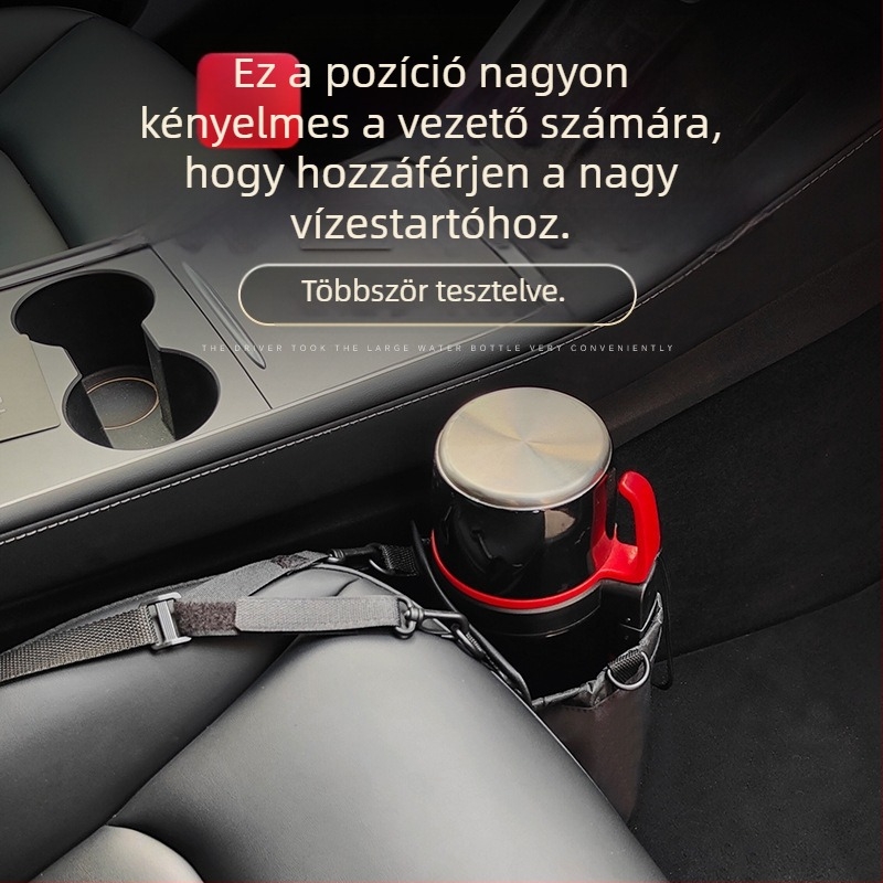 Textil termosz tartó az autó középkonzoljának oldalához, függő használatra, vízálló, terhelésálló