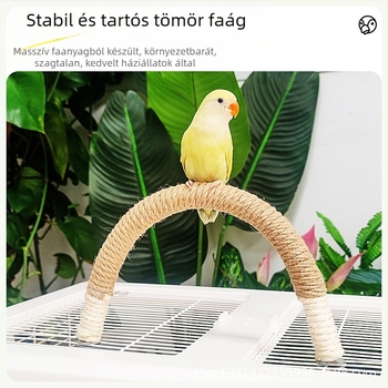 MOOI kender kötél papagájhoz — U‑alakú kapaszkodó, harapó játék a karma edzésére