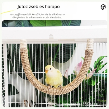 MOOI kender kötél papagájhoz — U‑alakú kapaszkodó, harapó játék a karma edzésére
