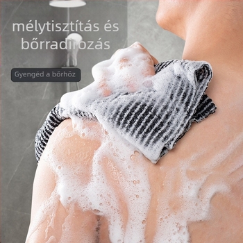 Ezüstionos antibakteriális nedvszívó hátmosó törölköző, kétoldalas, hosszú szalaggal, rayonból